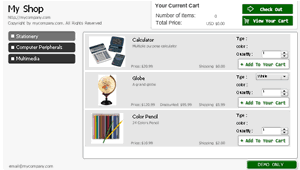 flash shopping cart creator