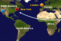 digital world map
